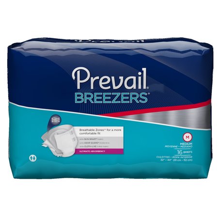 PREVAIL Breezers Incontinence Brief M Mat Body Shape, Ultimate, PK 16 PVB-012/2